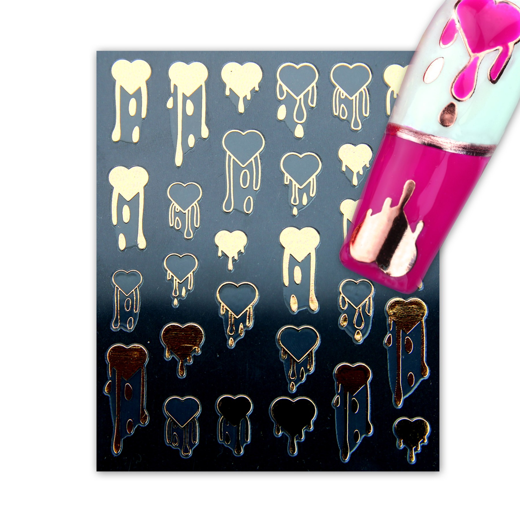 3x Nagelsticker - Stick On Nail Slides - Selbstklebende Nail Sticker (SONS-337)