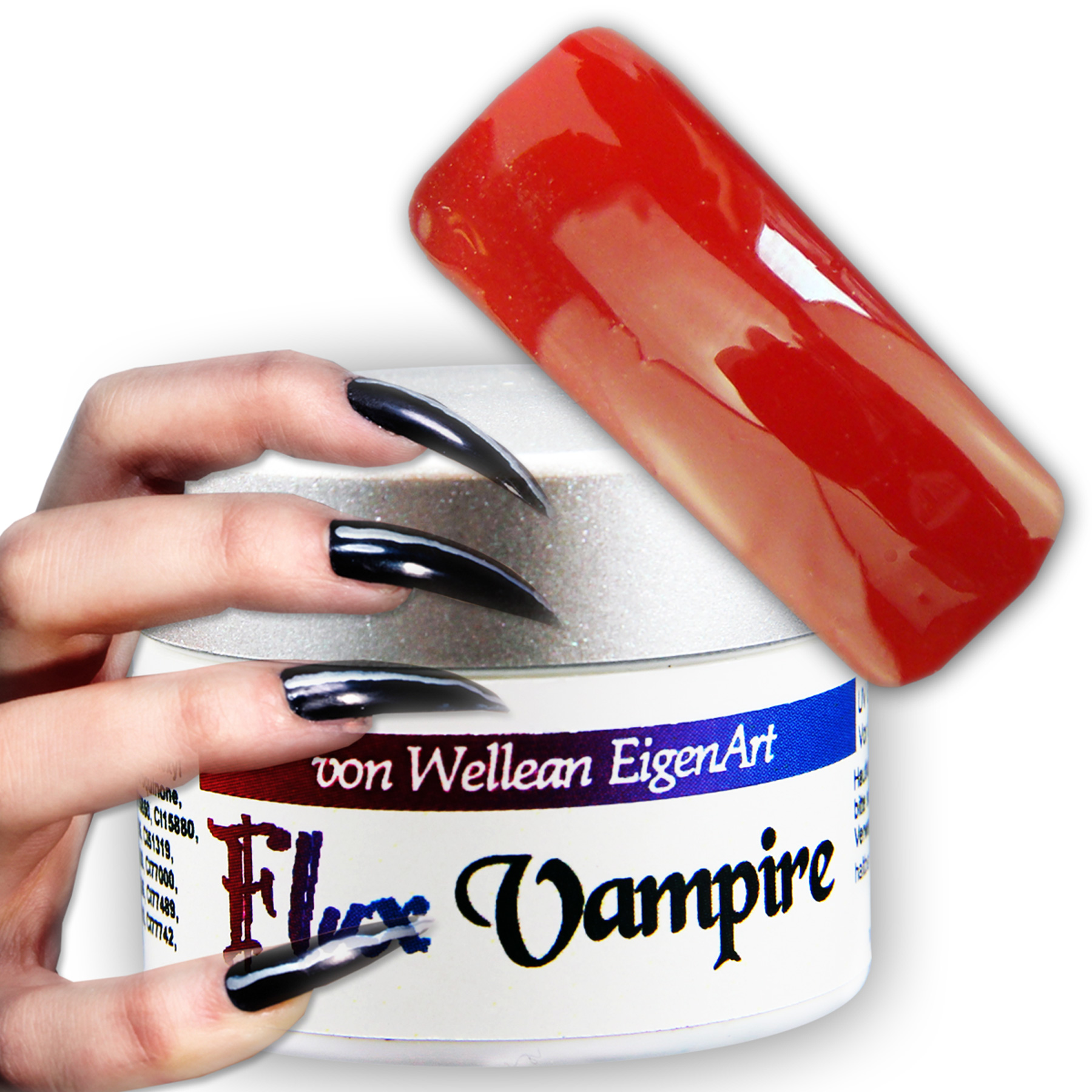 Gothic / Halloween UV Gel, Farb Gel - VAMPIRE ROT, blood red, 5ml (GFV-XS-01)