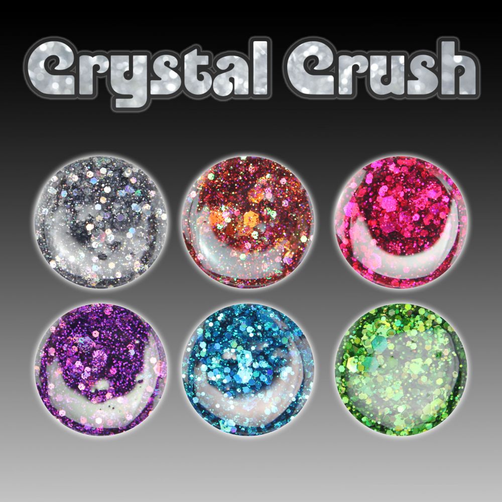 UV/LED Gel Crystal Crush, 5ml - Traumhaft schöne, kristallglitzernde UV/LED  Glittergele 
