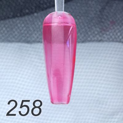 UV/LED Gel Polish Flux UV Polix - 258 glass rosa, 12ml