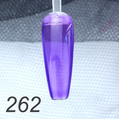 UV/LED Gel Polish Flux UV Polix - 262 glass violet, 10ml