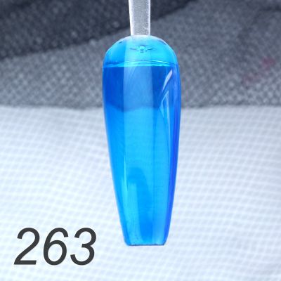UV/LED Gel Polish Flux UV Polix - 263 glass blau, 12ml
