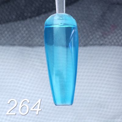 UV/LED Gel Polish Flux UV Polix - 264 glass turquoise, 10ml