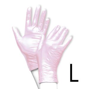 Handschuhe Nitril Metallic Rosé - Größe L