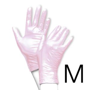 Handschuhe Nitril Metallic Rosé - Größe M