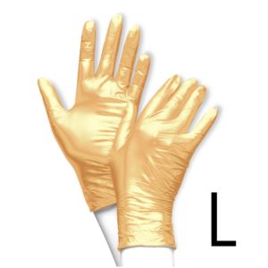 Handschuhe Nitril Metallic Gold - Größe L