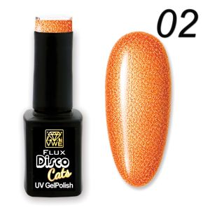 UV/LED Gel Polish Flux Disco Cats - 02 orange, 12ml