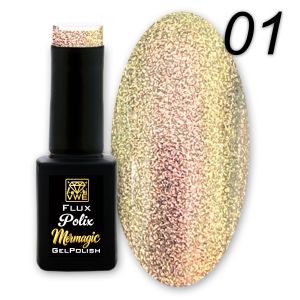 UV/LED Gel Polish Flux Polix Mermagic - 01 golden sunset, 12ml