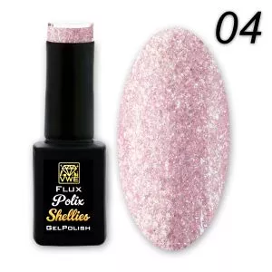 UV/LED Gel Polish Flux Polix Shellies -  04 pearly rosé, 12ml
