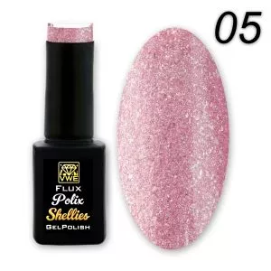 UV/LED Gel Polish Flux Polix Shellies -  05 pearly pink, 12ml