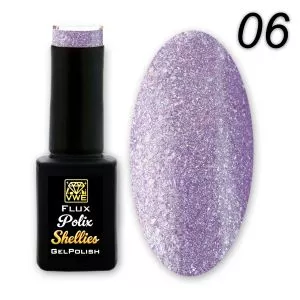 UV/LED Gel Polish Flux Polix Shellies -  06 pearly lilac, 12ml