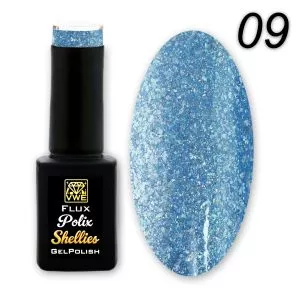 UV/LED Gel Polish Flux Polix Shellies -  09 pearly sky, 12ml