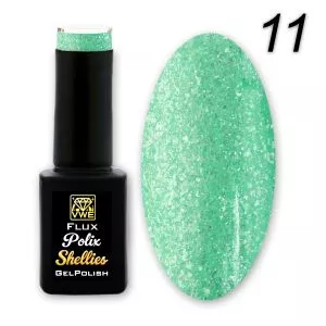 UV/LED Gel Polish Flux Polix Shellies -  11 pearly green, 12ml