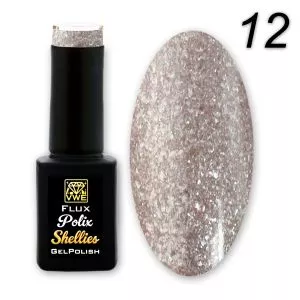 UV/LED Gel Polish Flux Polix Shellies -  12 pearly nude, 12ml