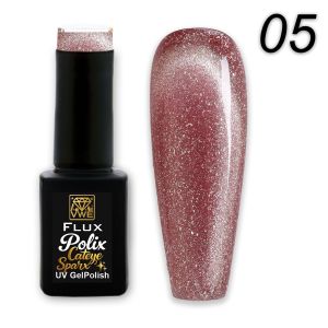UV/LED Gel Polish Flux Polix Cateye Sparx -  05 rosewood sparx, 12ml
