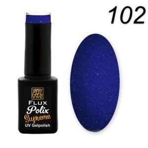 UV/LED Gel Polish Flux Polix Supreme - 102 ultramarine stars, 12ml