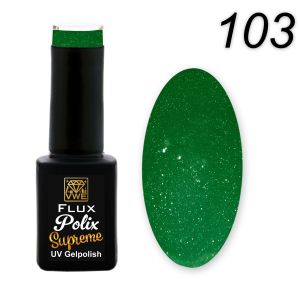 UV/LED Gel Polish Flux Polix Supreme - 103 sparkling grass, 12ml