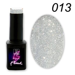 UV/LED Gel Polish Flux UV Polix Flash - 013 flash bright silver, 12ml