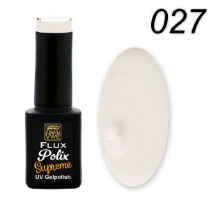 UV/LED Gel Polish Flux Polix Supreme - 027 cream white, 12ml