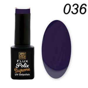 UV/LED Gel Polish Flux Polix Supreme - 036 black purple, 12ml