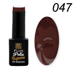 UV/LED Gel Polish Flux Polix Supreme - 047 red brown, 12ml