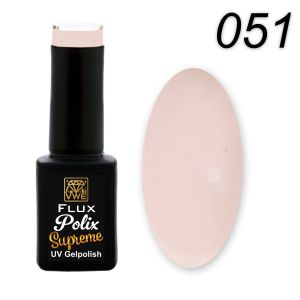 UV/LED Gel Polish Flux Polix Supreme - 051 beige white, 12ml