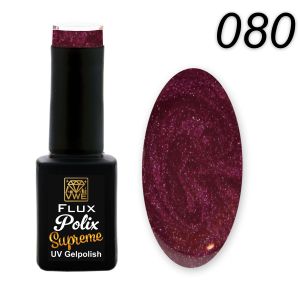 UV/LED Gel Polish Flux Polix Supreme - 080 bordeaux glam, 12ml