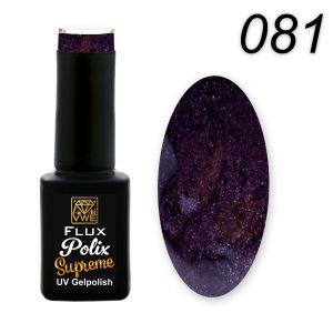UV/LED Gel Polish Flux Polix Supreme - 081 black cherry glam, 12ml