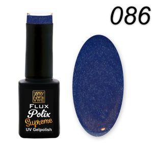 UV/LED Gel Polish Flux Polix Supreme - 086 hazy indigo glam, 12ml