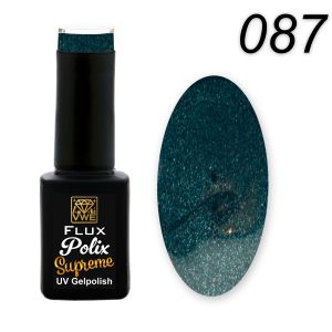 UV/LED Gel Polish Flux Polix Supreme - 087 petrol glam, 12ml