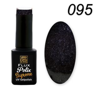 UV/LED Gel Polish Flux Polix Supreme - 095 baroness black, 12ml
