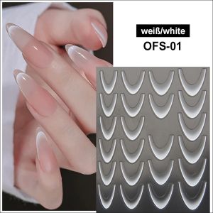 Ombre French Sticker - 01 weiß