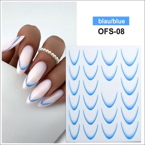Ombre French Sticker - 08 blau