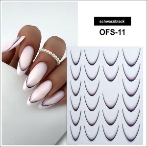 Ombre French Sticker - 11 schwarz