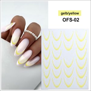 Ombre French Sticker - 02 yellow