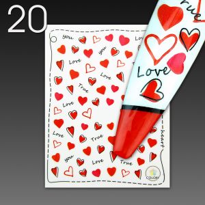 Stick On Nail Slides - 20