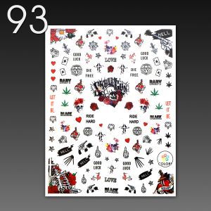 Stick On Nail Slides - 93