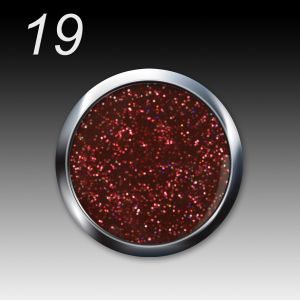 UV/LED Gel Flux Colour & Glam, 5ml - 019 bordeaux twinkle