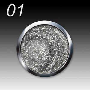 UV/LED Gel Flux Colour & Glam, 5ml - 001 silver crush