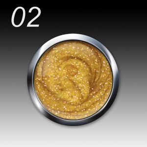 UV/LED Gel Flux Colour & Glam, 5ml - 002 gold twinkle