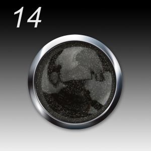 UV/LED Gel Flux Colour & Glam, 5ml - 014 starry black