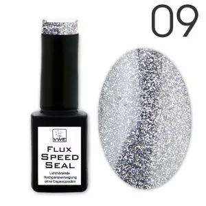 UV/LED Gel Flux Speed Seal - 009 holo silver, 12ml