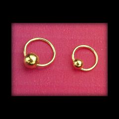 Nail Art Sterling Silver Gold Plated Mini Nail Piercing