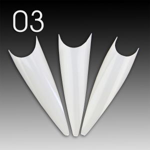 Stiletto Nail Tips - milky white - 03