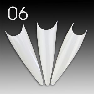 Stiletto Nail Tips - milky white - 06
