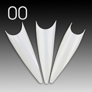 Stiletto Nail Tips - milky white - 00 (largest)