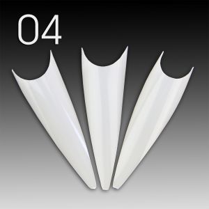 Stiletto Tips - milchig weiß - 04