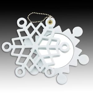 Snow Crystal Compact Mirror