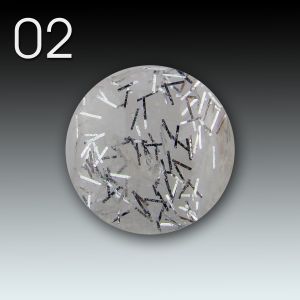 Flux Crazy Acryl Glitter, 10g - 02 silver stripes