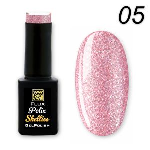 UV/LED Gel Polish Flux Polix Shellies -  05 pearly pink, 12ml